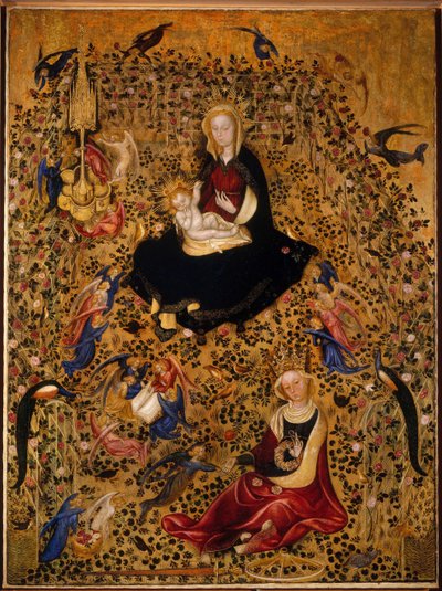 Madonna z růžové zahrady Madonna del Roseto, kolem roku 1425 od Michelino da Besozzo