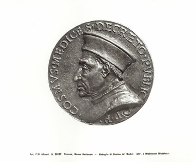 Medaile znázorňující Cosimo de 