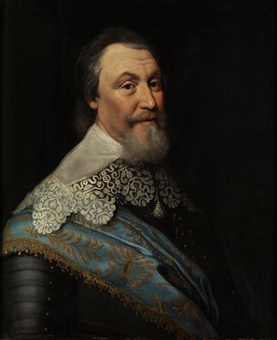 Portrét hraběte Axela Oxenstierna (Oxenstjerna) (1583-1654), Mierevelt, Michiel Jansz. z, Workshop of. Olej na dřevě. Rozměr: 70 x 60 cm. Národní muzeum Stockholm od Michiel Jansz. van Miereveld