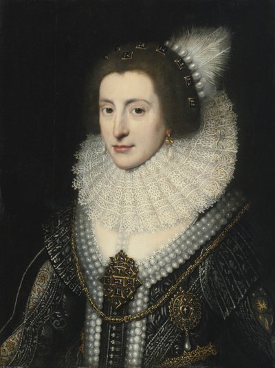 Alžběta Stuartovna 1596-1662, česká královna, asi 1642 od Michiel Jansz van Mierevelt