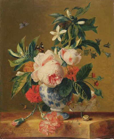 Váza s květinami, 1729 od Michiel Van Huysum