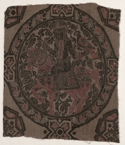 Fragment s jezdeckým Falconer Kingem, Írán nebo Irák, období Abbásova od Middle Eastern