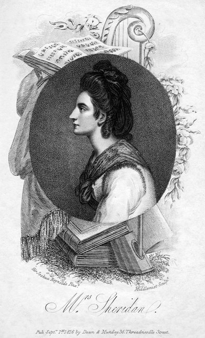 Elizabeth Ann Sheridan, anglická zpěvačka 18. století, 1816. od Middlemist
