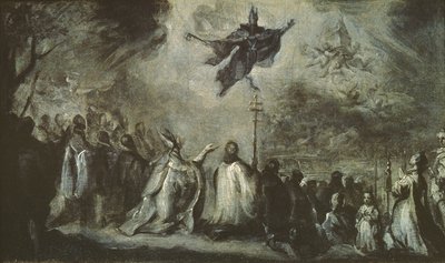 Vystoupení svatého Augustina od Miguel Jacinto Meléndez