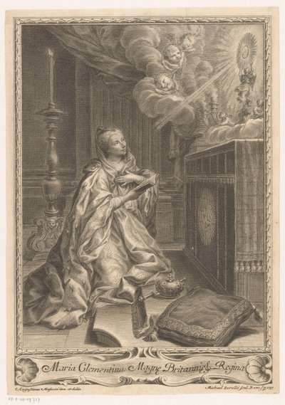 Maria Clementina Sobieska před oltářem od Miguel de Sorelló