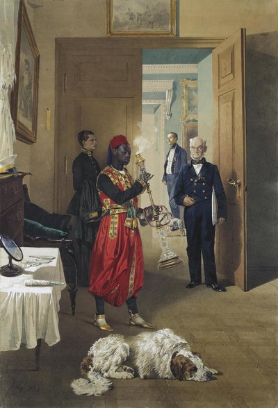 Foyer Velkého paláce v Carskoje Selo, 1865 od Mihaly von Zichy