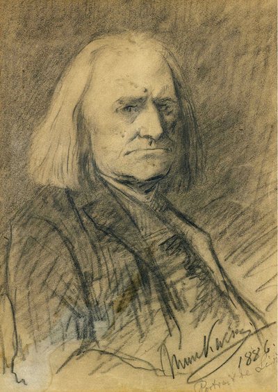 Portrét Franze Liszta (1811-1886) od Munkacsy, Mihaly (1844-1900) od Mihály Munkácsy