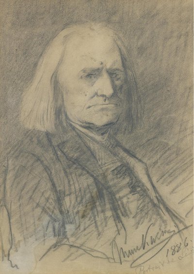 Portrét Franze Liszta 1811-1886, 1886 od Mihály Munkácsy