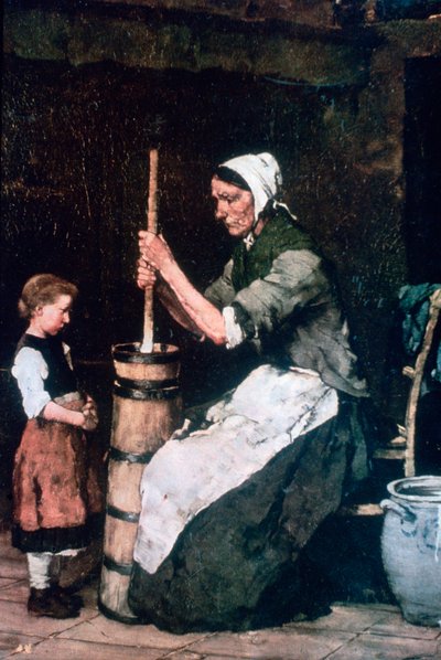 Žena v Churnu, c1864-1900 od Mihály Munkácsy