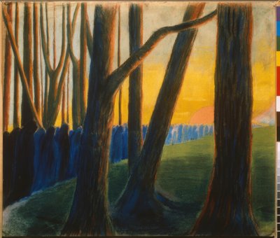 Pohřební symfonie (III) od Mikalojus Ciurlionis