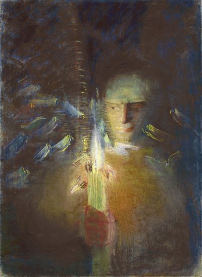 The Truth par Ciurlionis, Mikalojus Konstantinas (1875-1911). Pastel on paper, size : 91x66,8   1401358   cs       czech Successfully Translated  Original: Ezau verkoopt zijn eerstgeboorterecht aan Jacob Vlakdecoraties met scènes uit het Oude Testament in  od Mikalojus Konstantinas Čiurlionis