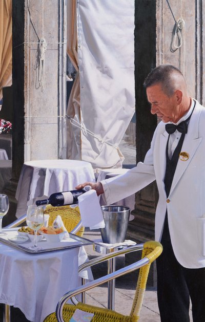 Aperitiv San Marco (olej na desce) od Mike Briscoe