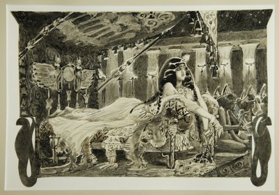 Kleopatra v posteli, 1899 od Mikhail Aleksandrovich Vrubel