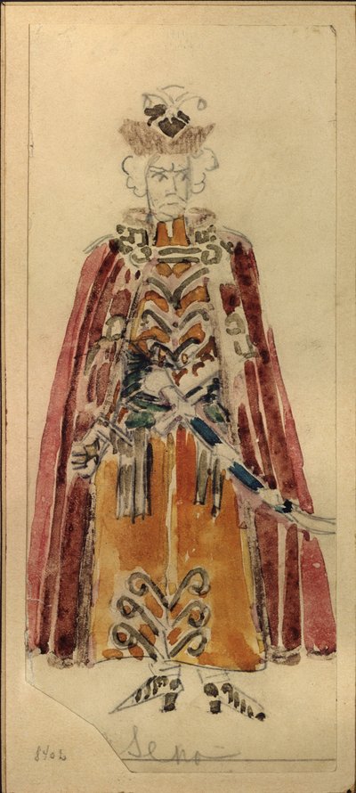 Kostýmní návrh opery Mazepa od P.I. Čajkovského od Mikhail Aleksandrovich Vrubel