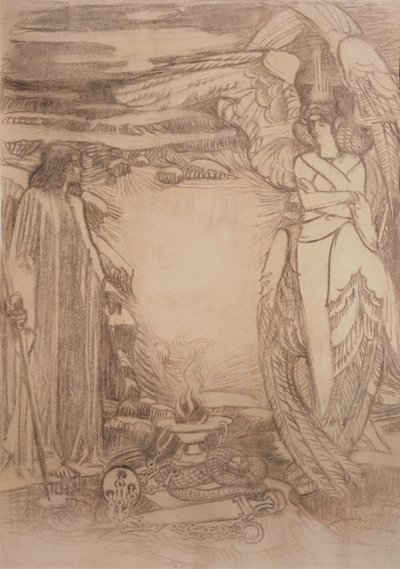 Ilustrace k básni Prorok od A. Puškina, 1905 od Mikhail Aleksandrovich Vrubel