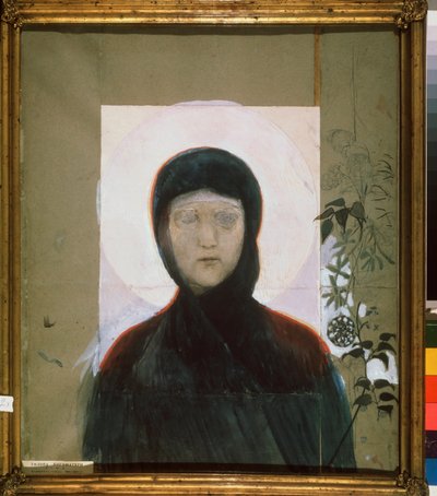 La Vierge (The Virgin) - Dílo Michaila Alexandroviče Vrubela (Vrubel) (1856-1910), kvaš na papíře od Mikhail Aleksandrovich Vrubel