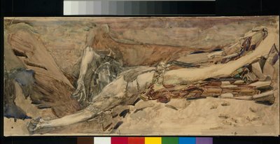 Terasa démonů - Dílo inspirované básní ""Démon"" Michaila Lermontova (1814-1841) z produkce Michaila Alexandroviče Vrubela (Vrubel) (1856-1910) od Mikhail Aleksandrovich Vrubel