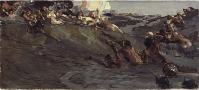 Hraní naiád a tritonů, 1899 od Mikhail Aleksandrovich Vrubel