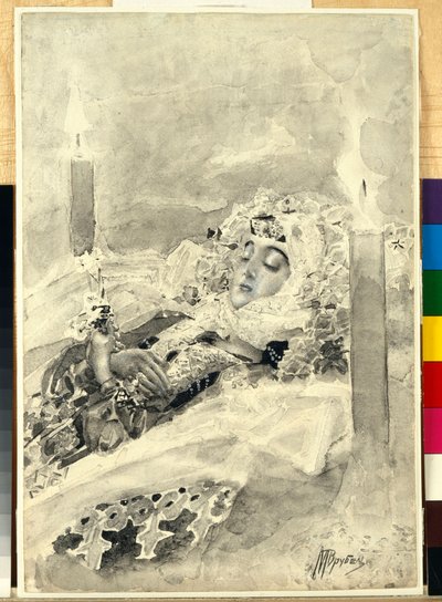 Tamara v rakvi od Mikhail Aleksandrovich Vrubel