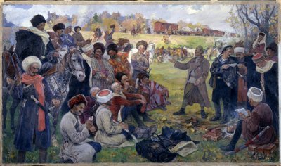 Bolševičtí agitátoři v divoké divizi generála Kornilova u Gatčiny v srpnu 1917 od Mikhail Ivanovich Avilov