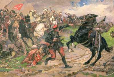 Červený Dundič v boji od Mikhail Ivanovich Avilov