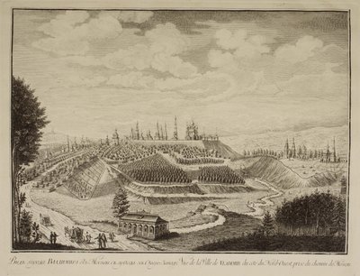 Pohled na město Vladimir, 1769 od Mikhail Ivanovich Makhaev