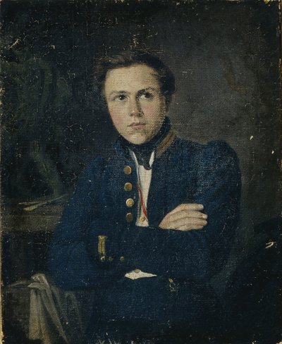 Portrét sochaře Alexandra Ivanoviče Terebeneva 1812-1859, 1835 od Mikhail Ivanovich Skotti