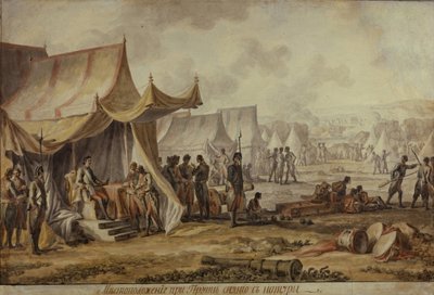 Peter I u řeky Pruth, 1804 od Mikhail Matveevich Ivanov