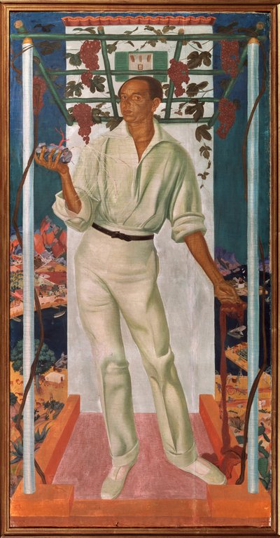 Portrét mexického umělce Roberto Montenegro Nervo (1887-1968) (Portrét mexického umělce Roberto Montenegro Nervo) - obraz Alexandra Jevgenjeviče Jakovleva (1887-1938), olej na plátně od Mikhail Nikolayevich Yakovlev