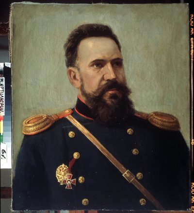 "Portrét vojáka a inženýra Sergueie Mosina (1849-1902) vynálezce pušky Mosin-Nagant (Mosin Nagant)"" Malba Michaila Geretse (1900-1942) 1941 Státní ústřední dělostřelecké muzeum, Petrohrad od Mikhail Petrovich Gerets