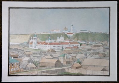 Pohled na Tobolsk, 50. léta 19. století od Mikhail Stepanovich Znamensky