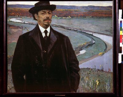 Autoportrét. Obraz Michaila Vasiljeviče (Vasilyjeviče) Nesterova (1862-1942), olej na dřevě od Mikhail Vasilievich Nesterov