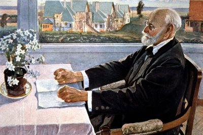 Ivan Pavlov ve svém domě poblíž Petrohradu od Mikhail Vasilievich Nesterov
