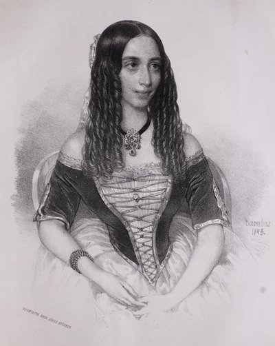 Portrét Emilie Lemoutonové (Miklós Barabás, 1845) od Miklós Barabás