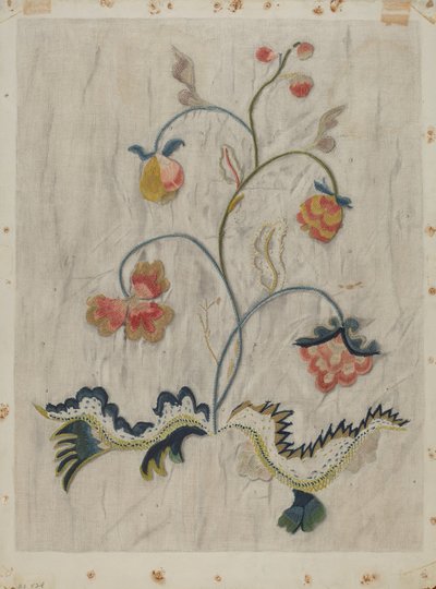 Detail přehozu od Mildred E. Bent