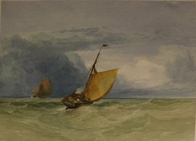 A Gale, datum neznámé (akvarel a tužka na papíře) od Miles Edmund Cotman