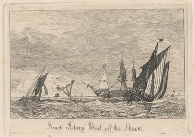 Francouzská rybářská loď z nůžek od Miles Edmund Cotman