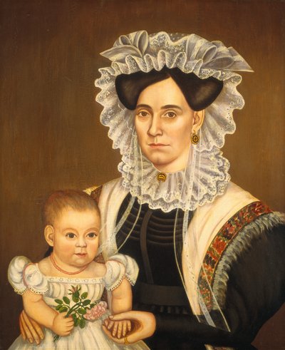 Aphia Salisbury Rich a Baby Edward, c. 1833. od Milton W. Hopkins