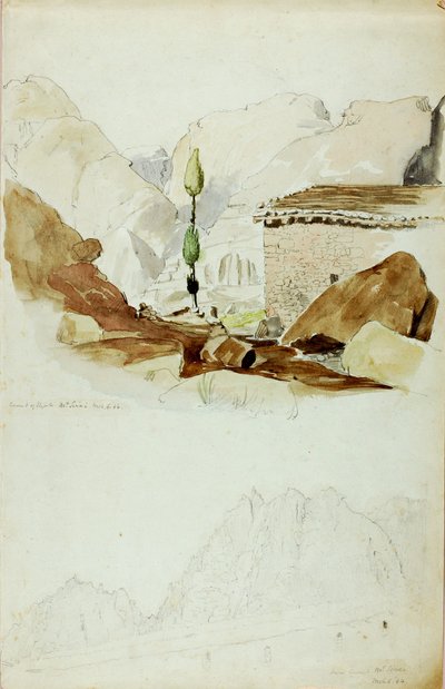 Eliášův klášter, hora Sinaj od Miner Kilbourne Kellogg