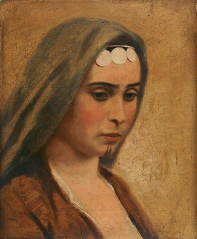 Hlava arabské dívky, n.d. od Miner Kilbourne Kellogg