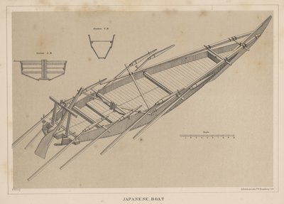 Japonská loď, 1855 od Miner Kilbourne Kellogg