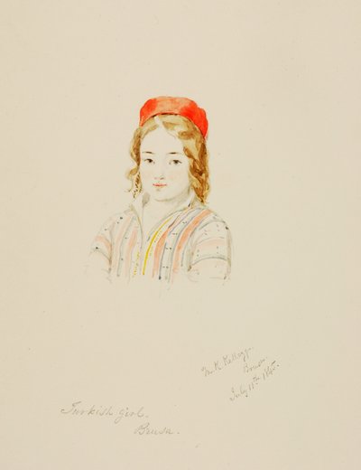 Turecká dívka, Brusa, 1845. od Miner Kilbourne Kellogg