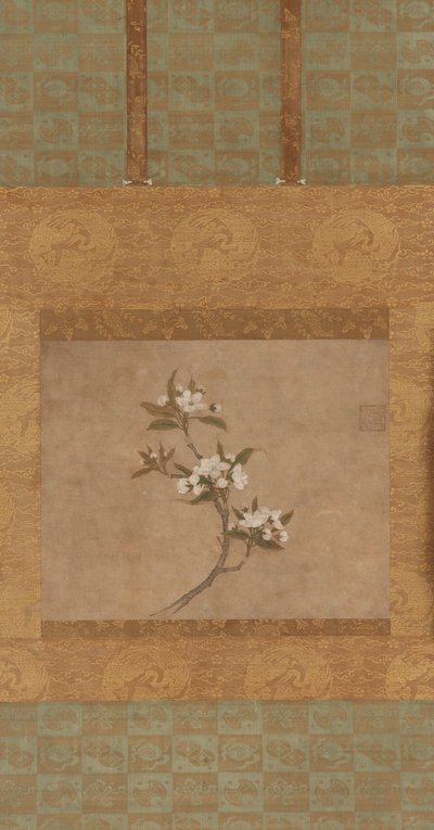 Větev hruškových květů (inkoust a barva na papíře) od Ming Dynasty Chinese School