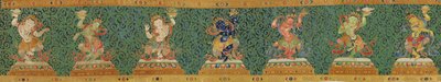 Detail císařské vyšívané hedvábné thangky od Ming Dynasty Chinese School