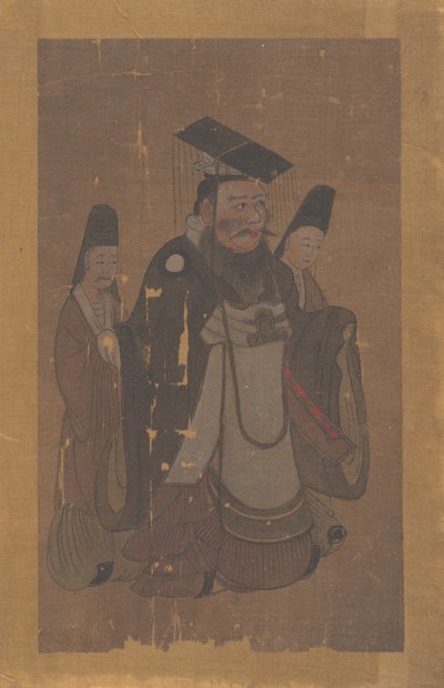Císař a dvě družiny (albový list; tuš a barva na hedvábí) od Ming Dynasty Chinese School