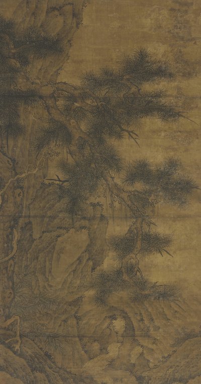 Borovice a potok od Ming Dynasty Chinese School