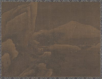 Sněhová krajina (albový list; tuš a bílý pigment na hedvábí) od Ming Dynasty Chinese School