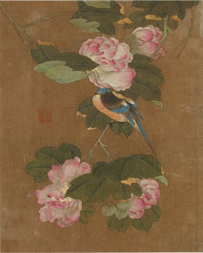 Deset obrázků ptáků a květin (barva na hedvábí) od Ming Dynasty Chinese School