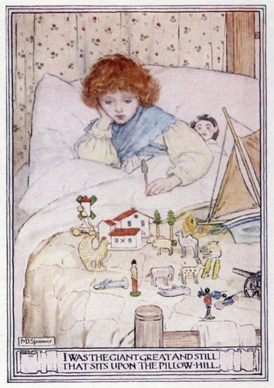 Země Counterpane. R L Stevenson (barevné lito) od Minnie Didbin Spooner
