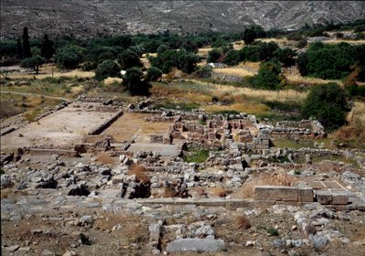 Minojská civilizace: pohled na ruiny paláce Zakros postaveného kolem roku 1700-1650 před naším letopočtem. Kréta od Minoan
